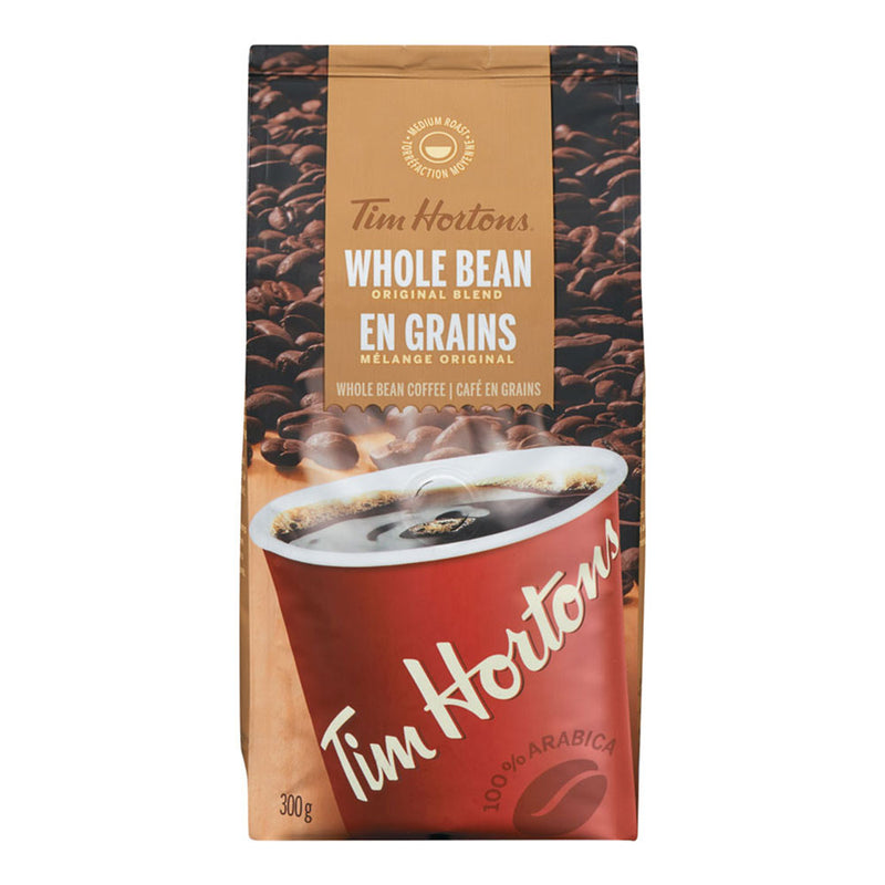 Tim Hortons Whole Bean Original Blend Coffee Medium Roast, 300 g