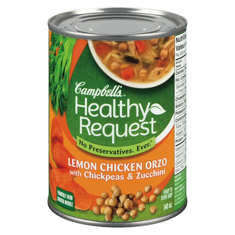 Campbell's Healthy Request Lemon Chicken Orzo with Chickpeas & Zucchini, 540 mL