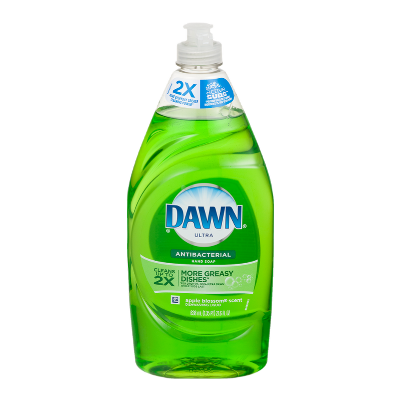 Dawn Antibacterial Hand Soap Apple Blossom Scent Dishwashing Liquid, 638 ml