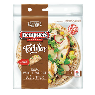 Dempster's 100% Whole Wheat Tortillas, 340 g