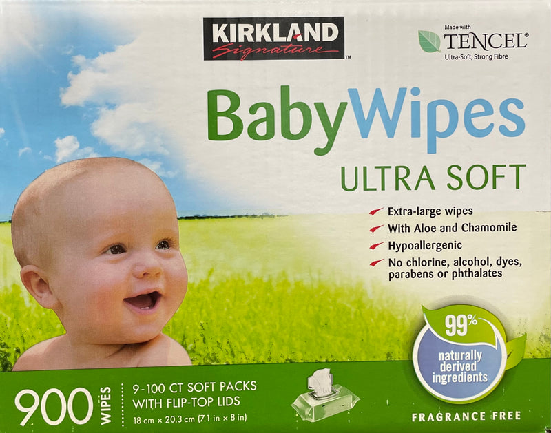 Kirkland Baby Wipes Ultra Soft, 900 ct