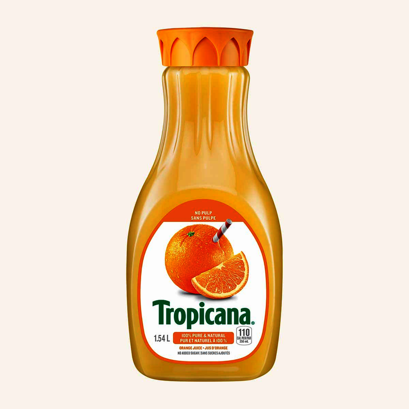 Tropicana Orange Juice No Pulp, 1.54 L