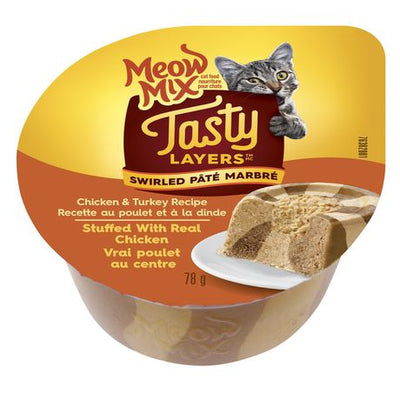 Meow Mix Tasty Layers Turkey & Chicken Wet Food, 78 g