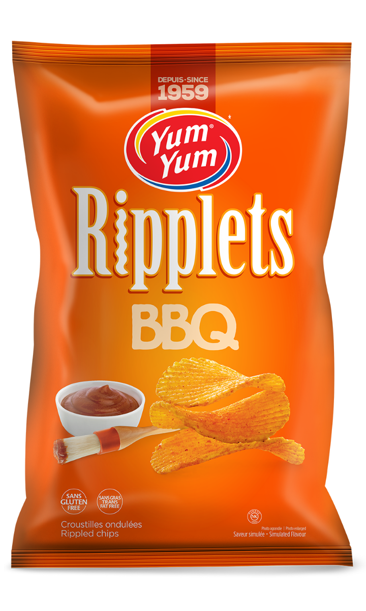 YUM YUM RIPPLETS BBQ CHIPS