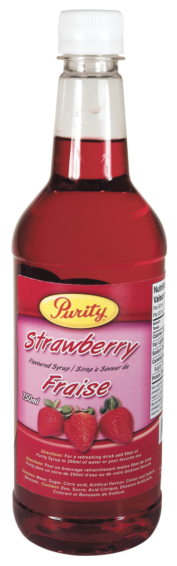 Purity Syrup Strawberry, 750 ml