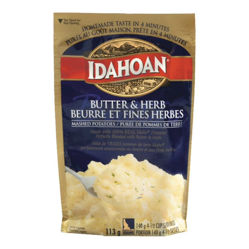 Idahoan Butter & Herb Mashed Potato, 113 g