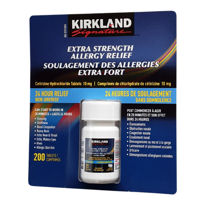 Kirkland Extra Strength Allergy Relief, 200 ct