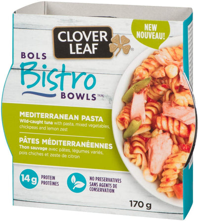 CLOVER LEAF BISTO BOWLS MEDITERRANEAN PASTA, 170 g