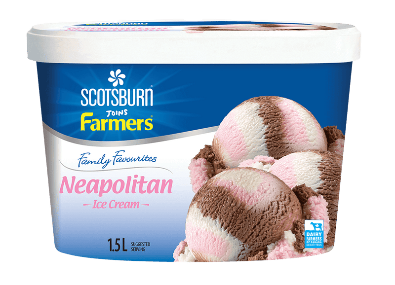 FARMERS FAM FAV ICE CREAM NEAPOLITAN, 1.5L