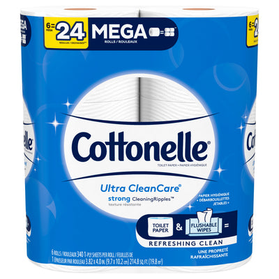 Cottonelle Mega Rolls Toilet Paper, 6 rolls