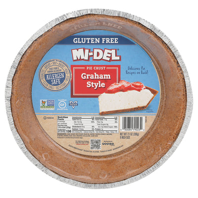 Mi-Del Gluten Free Graham Style 9 Inch Size Pie Crust, 201 g