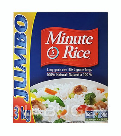 Minute Rice Long Grain Rice, 3 kg
