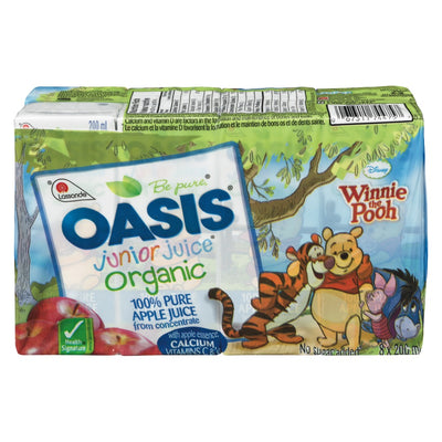 Oasis Junior Organic Apple Juice From Concentrate, 8 x 200mL