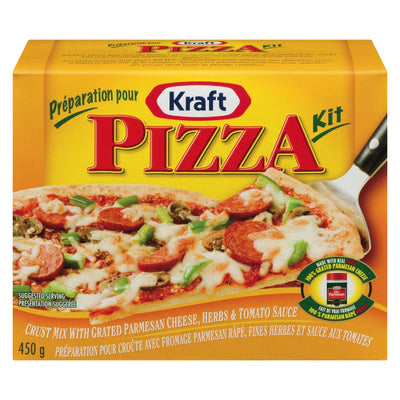 Kraft Pizza Kit Crust Mix with Cheese, Herbs, & Tomato Sauce, 450 g