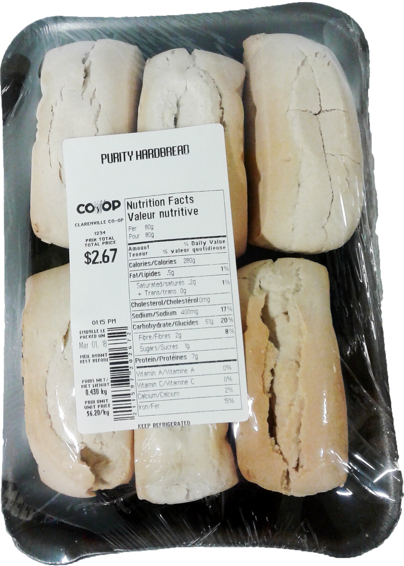 Purity Hard Bread, 6 pcs
