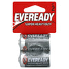 Eveready Super Heavy Duty C Batteries, 2 batteries