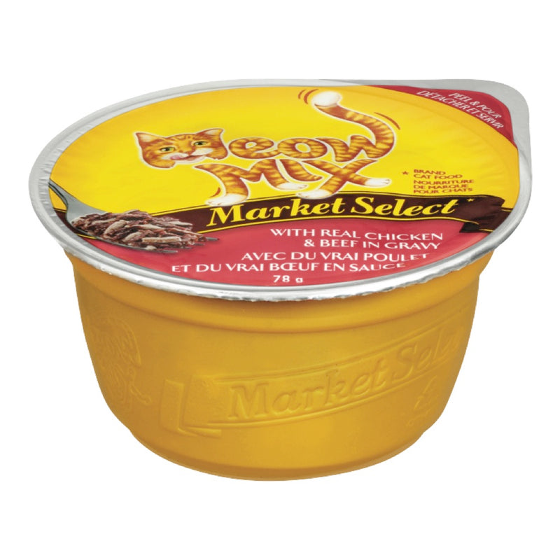 Meow Mix Market Select with Real Chicken & Beef in Gravy, 78 gg