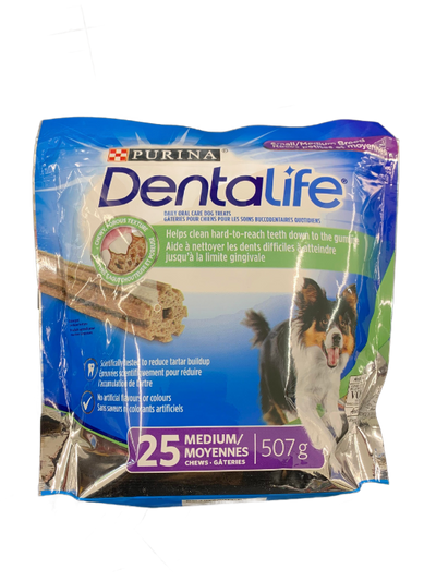 Purina Dentalife Medium Chews, 507 g   (25 ct)