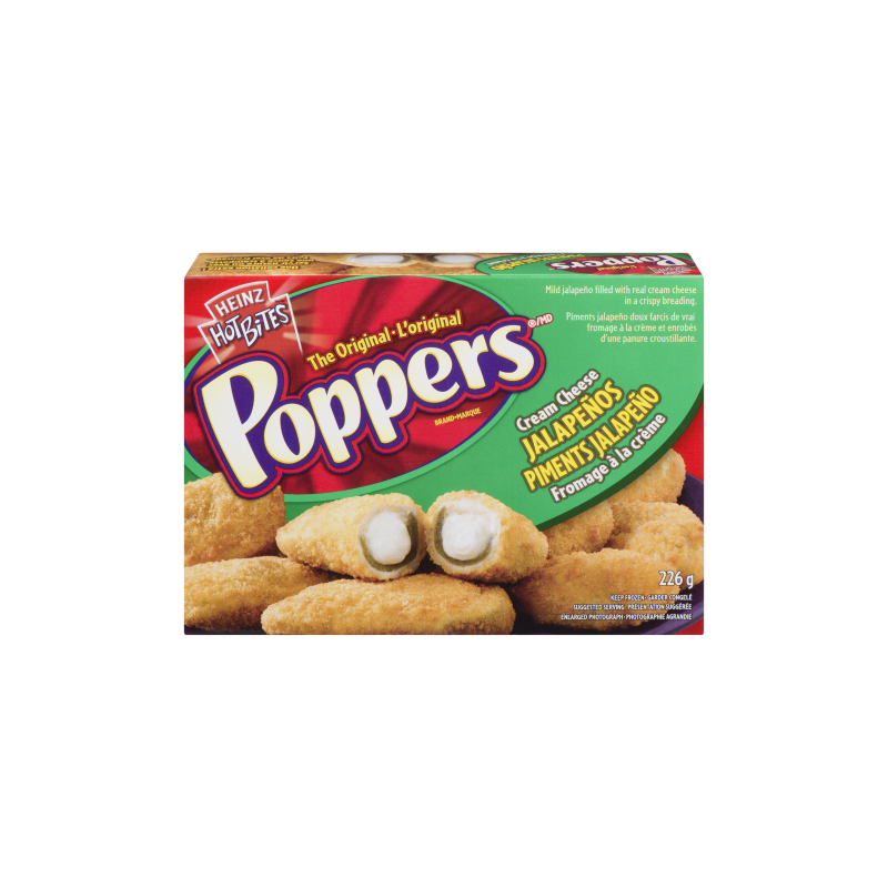 HEINZ CHEDDAR CHEESE  JALAPENO POPPERS, 226g