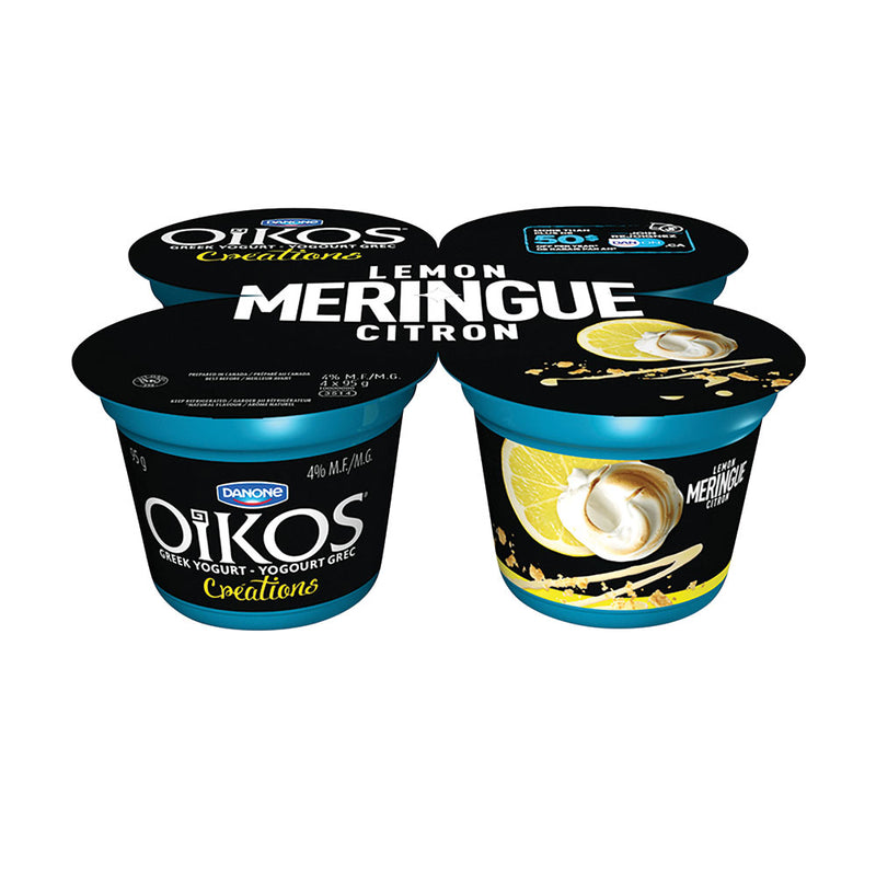 Oikos Greek Yogurt Creations Lemon Meringue, 4 x 100 g