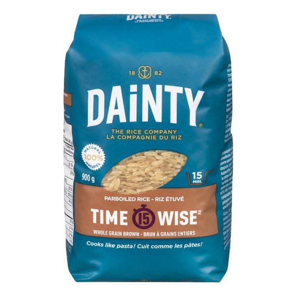 Dainty Time Wise Whole Grain Brown Parboiled Rice, 900 g