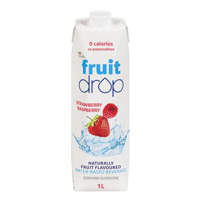 Fruit Drop Strawberry Raspberry Fruit Flavoured Water Based Beverage, 1 litre