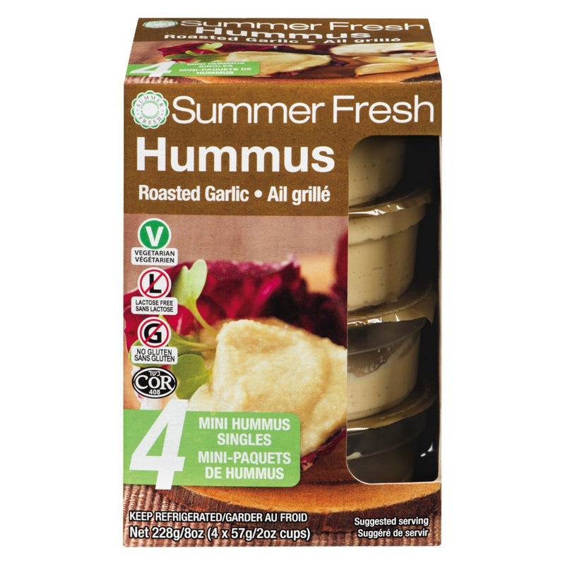Summer Fresh Hummus Roasted Garlic, 4 x 57 g