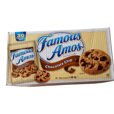 Famous Amos Chocolate Chip Cookies, 1.63 kg  (30ct)
