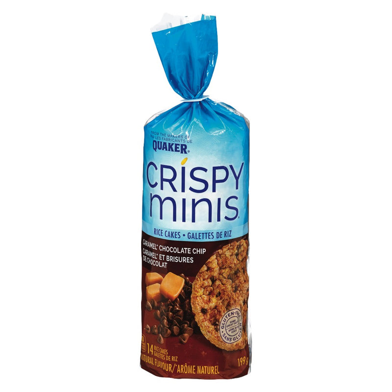 Quaker Crispy Minis Caramel Chocolate Chip Rice Cakes, 199 g
