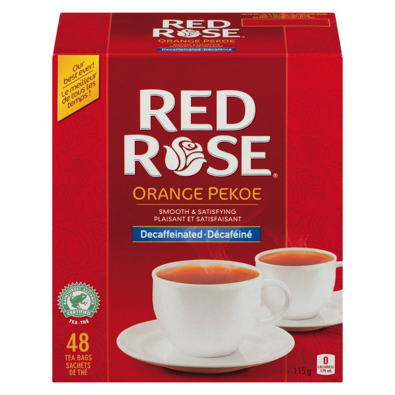 Red Rose Decaffeinated Orange Pekoe Tea Bags, 115g  (48ct)