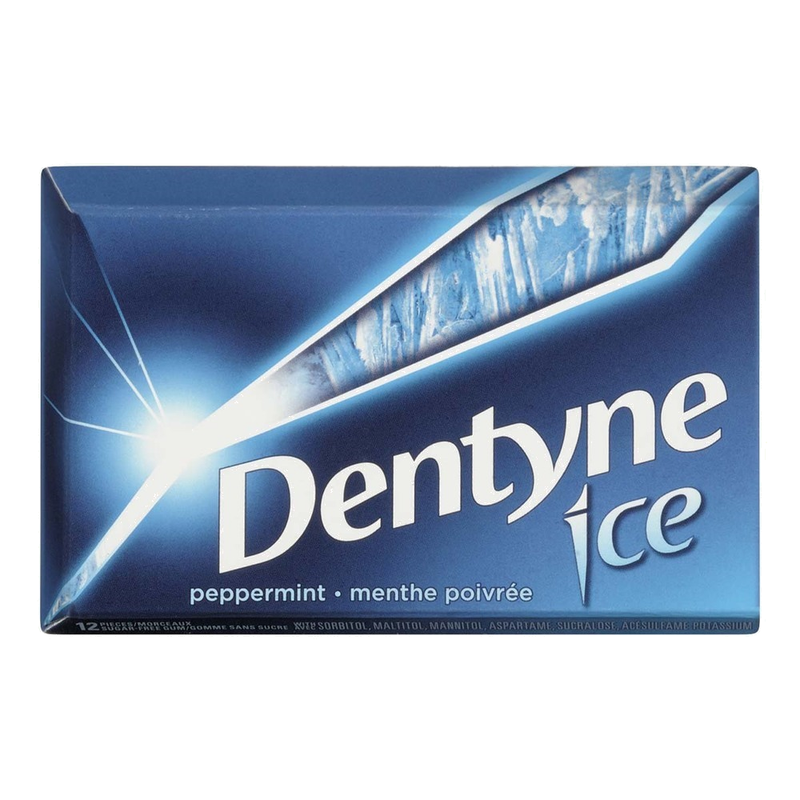 Dentyne Ice Sugar Free Peppermint Gum, 12 pieces