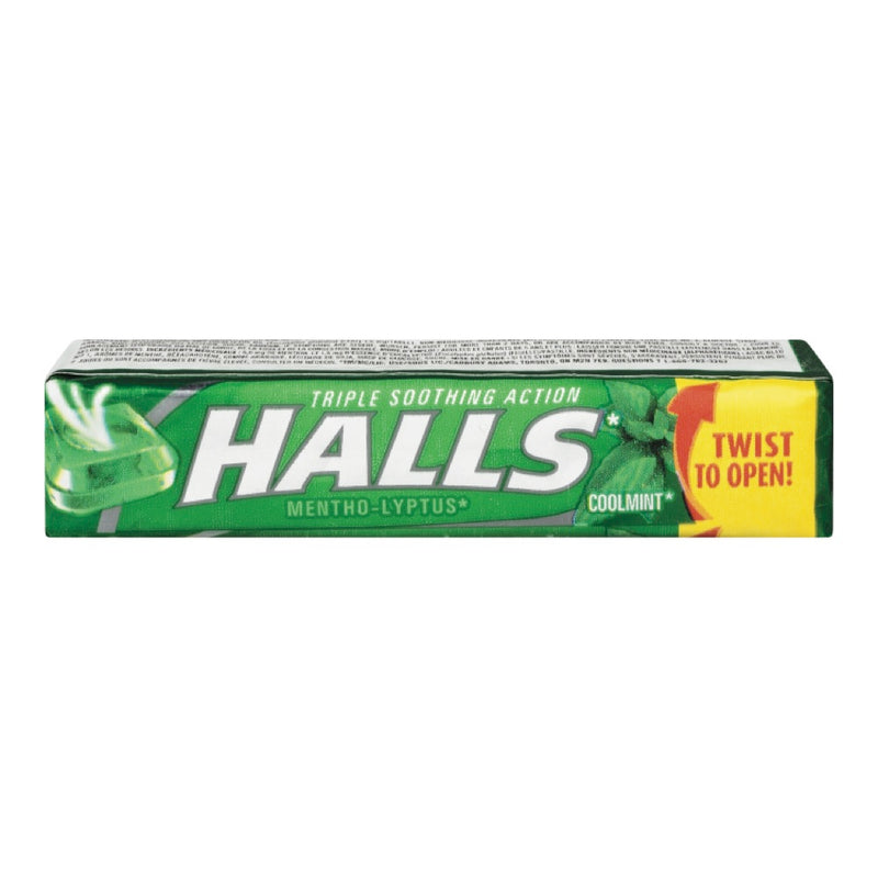 Halls Cool Mint Triple Soothing Action Cough Drops, 9 ct