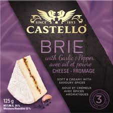 BRIE CASTELLO WITH GARLIC & PEPPER, 125g