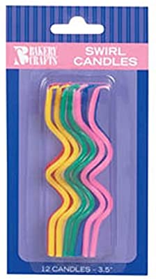 Bakery Crafts 12 Swirl Candles, 1 ct