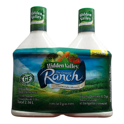 Hidden Valley Ranch Dressing, 2 x 1.18 L