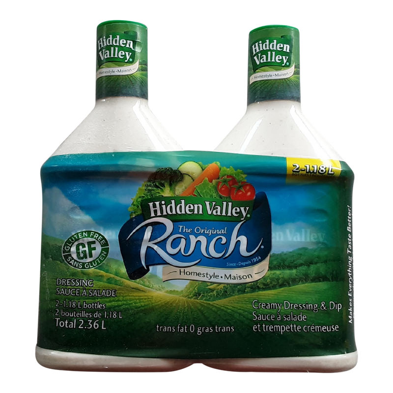 Hidden Valley Ranch Dressing, 2 x 1.18 L