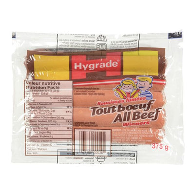 HYGRADE ALL BEEF WIENERS