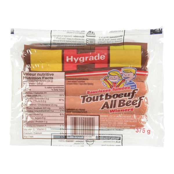 HYGRADE ALL BEEF WIENERS