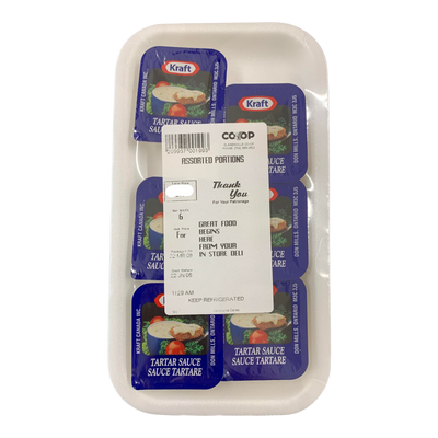 Assorted Portions Kraft Tartar Sauce, 6pk