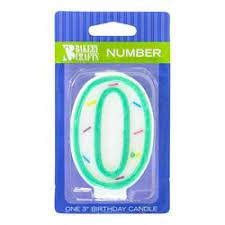 Bakery Crafts Number 0 Birthday Candle