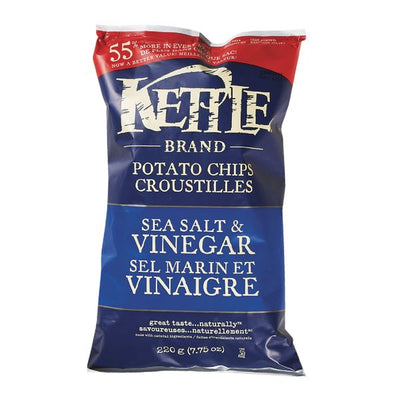 Kettle Potato Chips, Sea Salt & Vinegar, 220 g