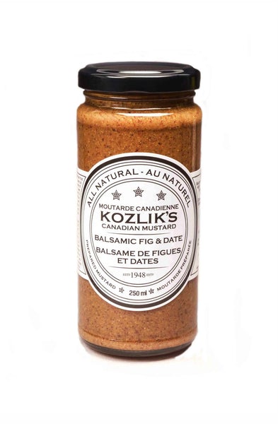 Kozlik's Balsamic Fig & Date Canadian Mustard, 250 mL