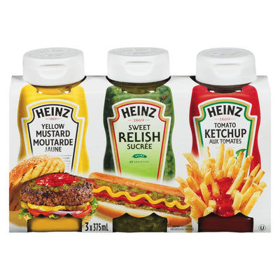 Heinz Assorted Condiments Picnic Pack, 3 x 375 mL