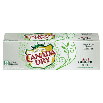 Canada Dry Diet Ginger Ale, 12 x 355mL