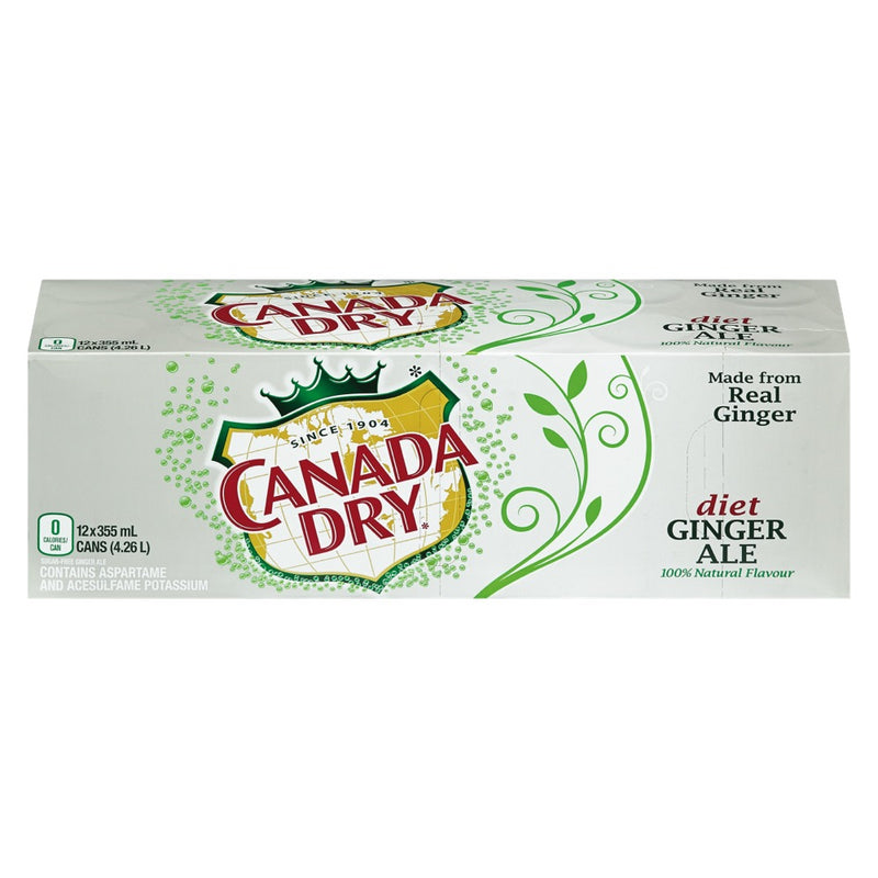 Canada Dry Diet Ginger Ale, 12 x 355mL