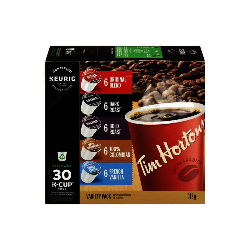 Tim Hortons Variety Pack Coffee, 312g  (30ct)