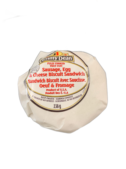 Jimmy Dean Breakfast Sausage Egg & Cheese Biscuit Sandwich, 138 g