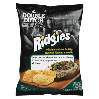 Ridgies Sour Cream Onion And Bacon, 235 g