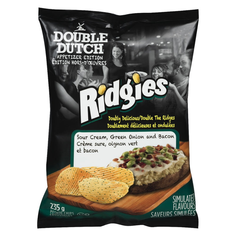 Ridgies Sour Cream Onion And Bacon, 235 g