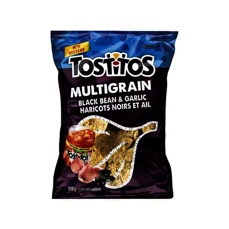Tostitos Multigrain Black Bean & Garlic Tortilla Chips, 210 g